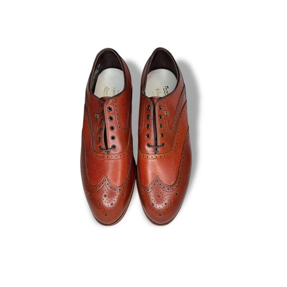 FootJoy Mens Golf Shoes Leather Wingtip Oxford Style 51128 Metal Spikes 12D New - Picture 5 of 11